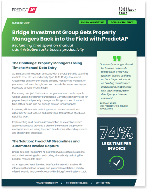 Case Study: Bridge Investment Group Automates Invoice Capture with AI
