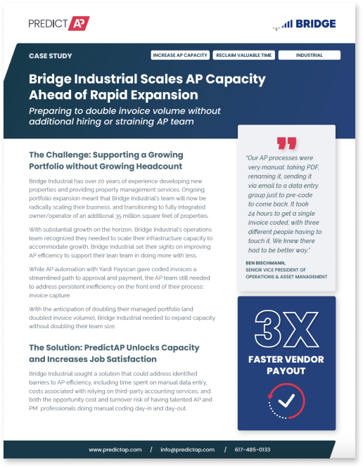 Bridge Industrial PredictAP Case Study